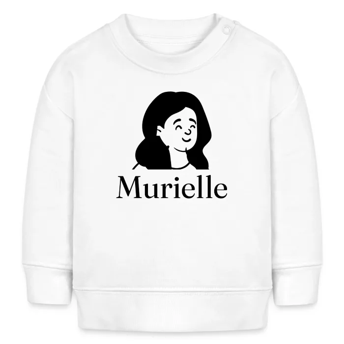 Sweat bébé personnalisé au prénom Murielle