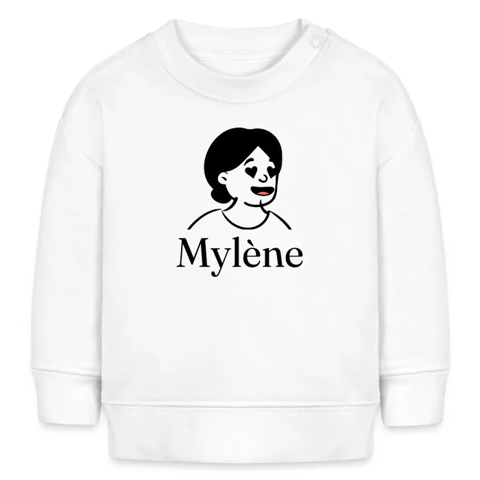 Sweat bébé personnalisé au prénom Mylène