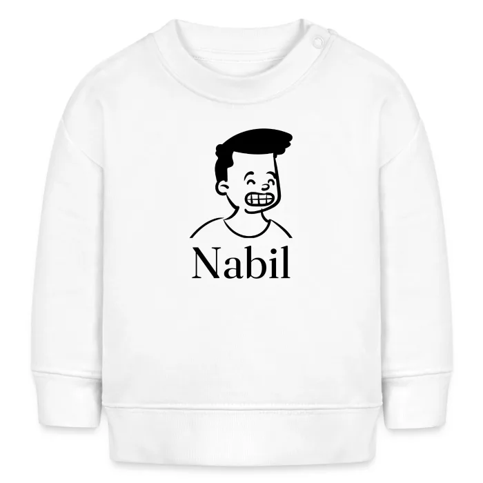Sweat bébé personnalisé au prénom Nabil