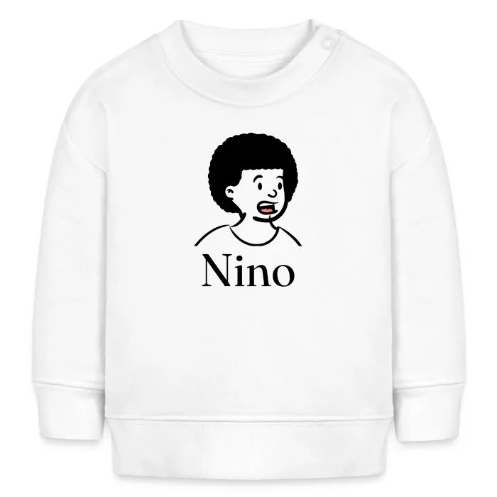 Sweat bébé personnalisé au prénom Nino