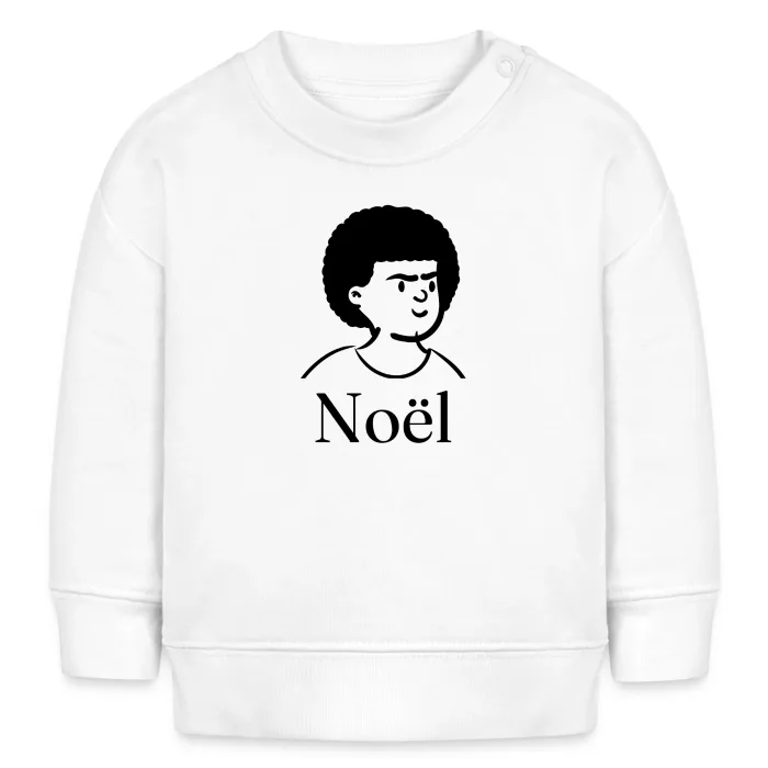 Sweat bébé personnalisé au prénom Noël