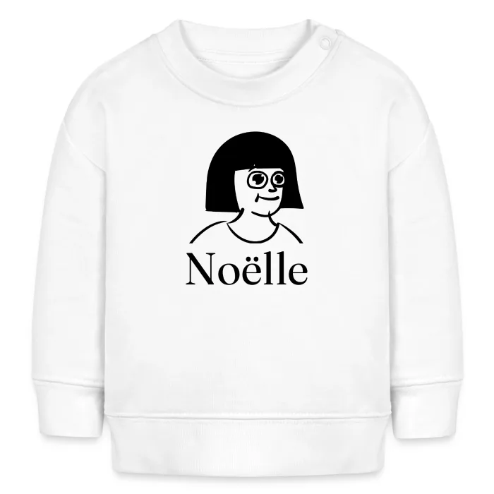 Sweat bébé personnalisé au prénom Noëlle