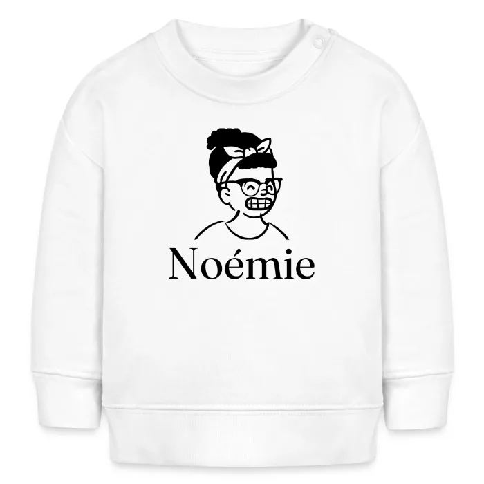 Sweat bébé personnalisé au prénom Noémie