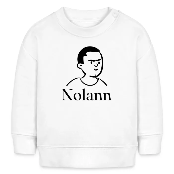 Sweat bébé personnalisé au prénom Nolann