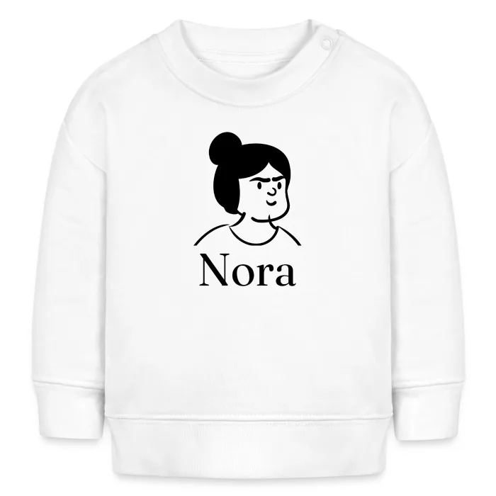 Sweat bébé personnalisé au prénom Nora