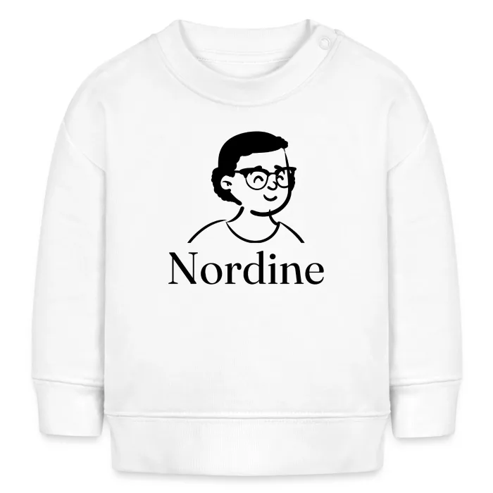 Sweat bébé personnalisé au prénom Nordine
