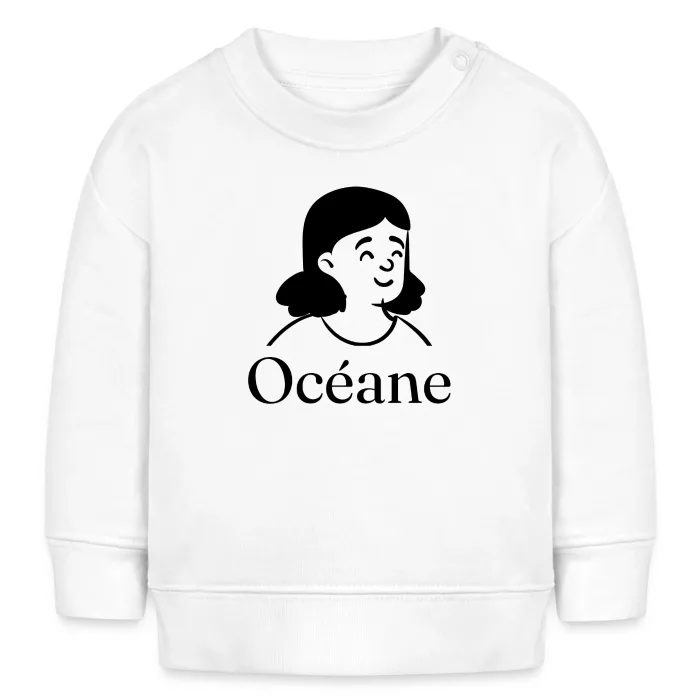 Sweat bébé personnalisé au prénom Océane