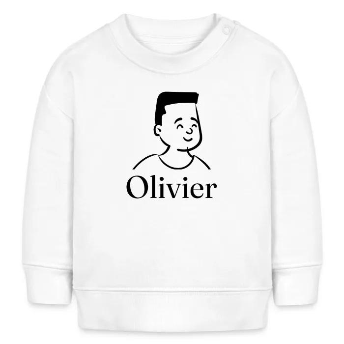 Sweat bébé personnalisé au prénom Olivier
