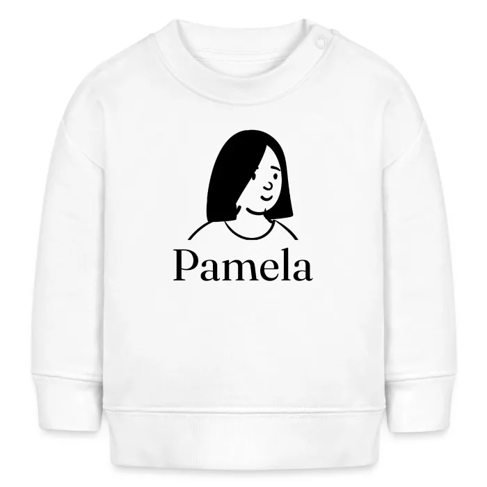 Sweat bébé personnalisé au prénom Pamela