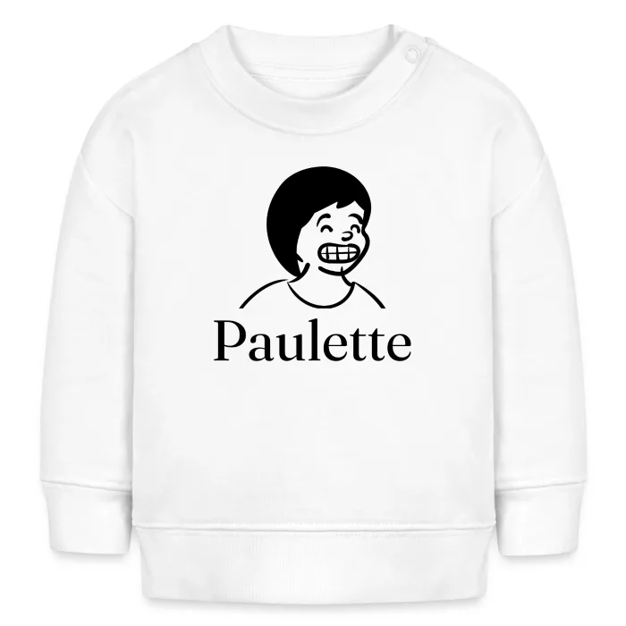 Sweat bébé personnalisé au prénom Paulette