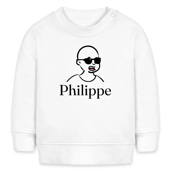 Sweat bébé personnalisé au prénom Philippe