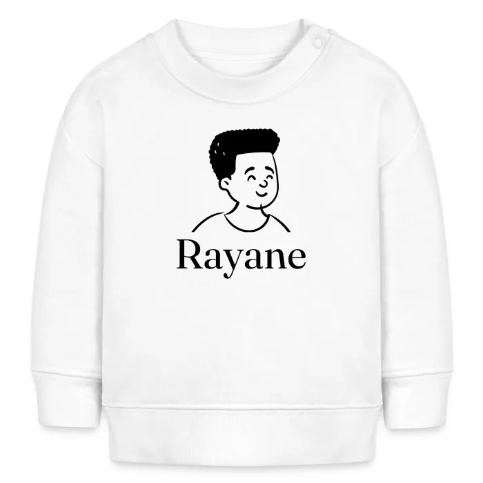 Sweat bébé personnalisé au prénom Rayane