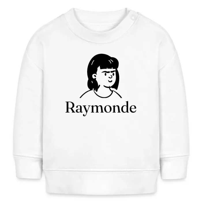 Sweat bébé personnalisé au prénom Raymonde