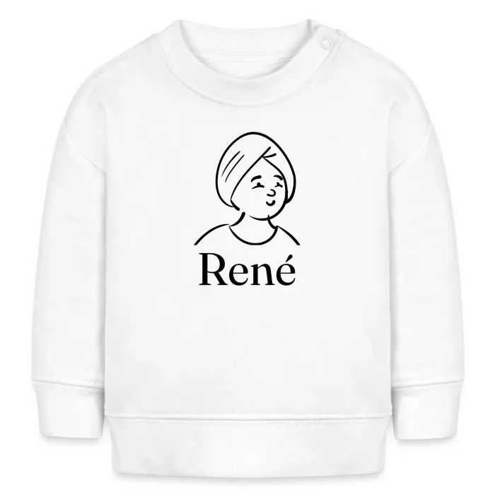 Sweat bébé personnalisé au prénom René