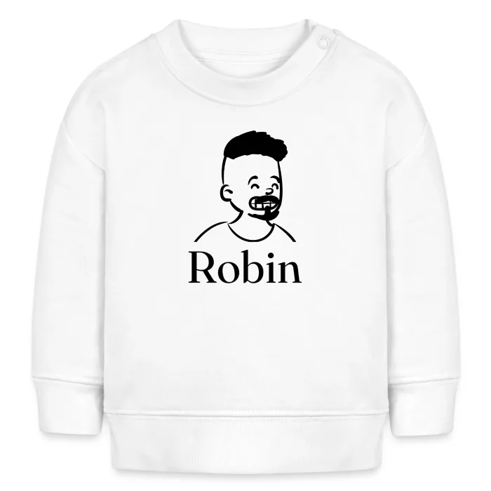 Sweat bébé personnalisé au prénom Robin