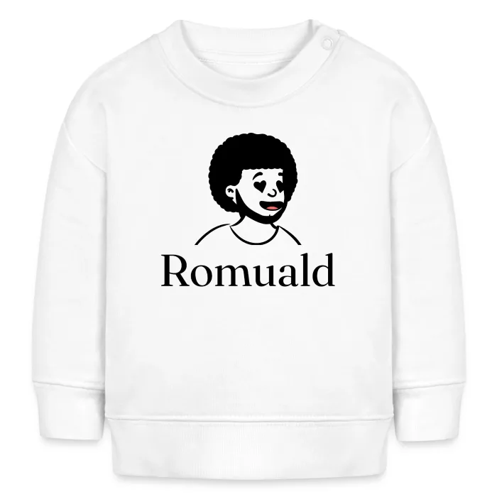 Sweat bébé personnalisé au prénom Romuald