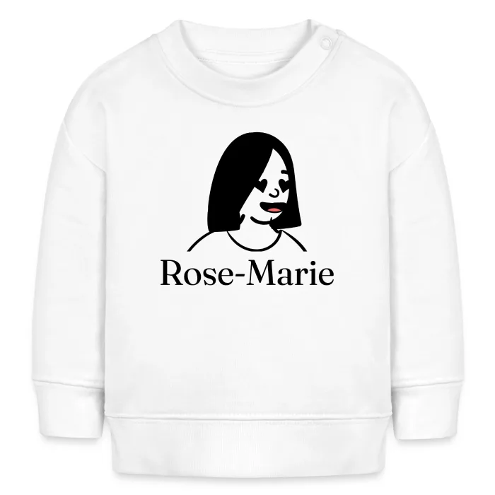 Sweat bébé personnalisé au prénom Rose-Marie