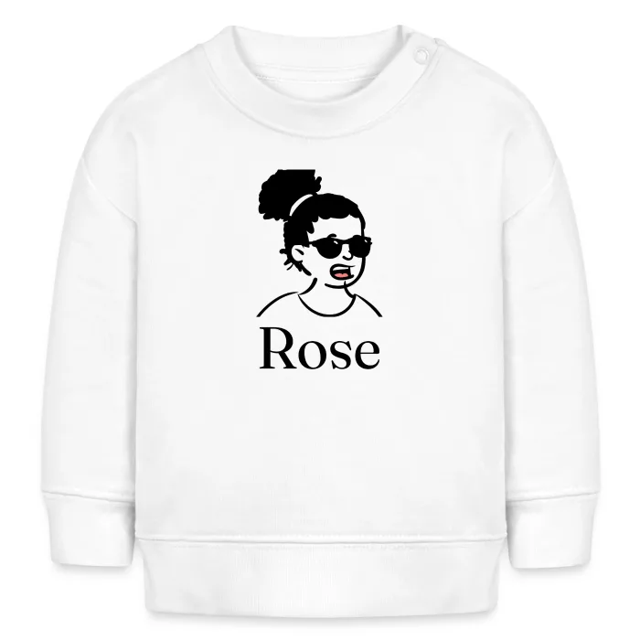 Sweat bébé personnalisé au prénom Rose