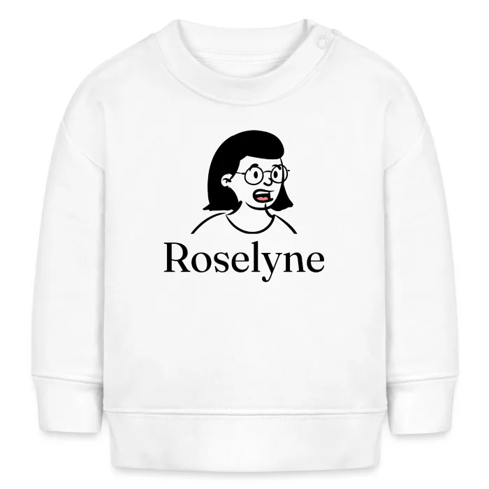 Sweat bébé personnalisé au prénom Roselyne