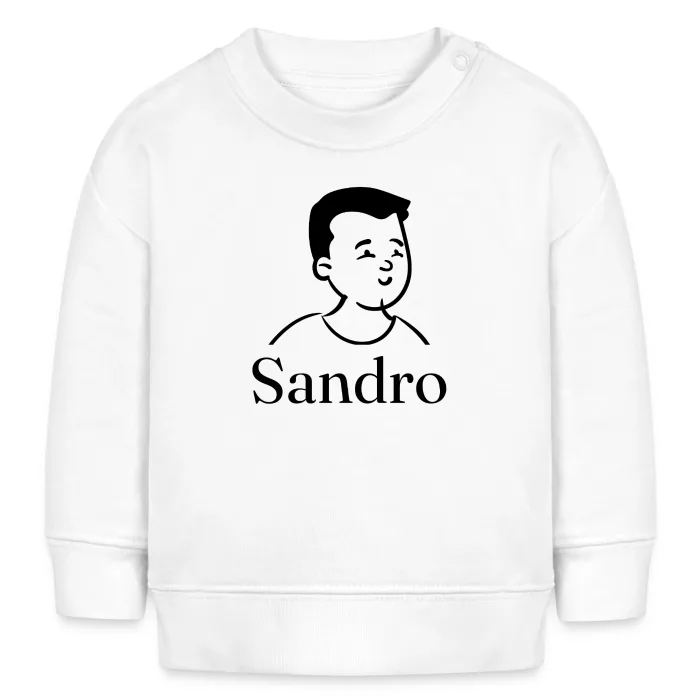 Sweat bébé personnalisé au prénom Sandro