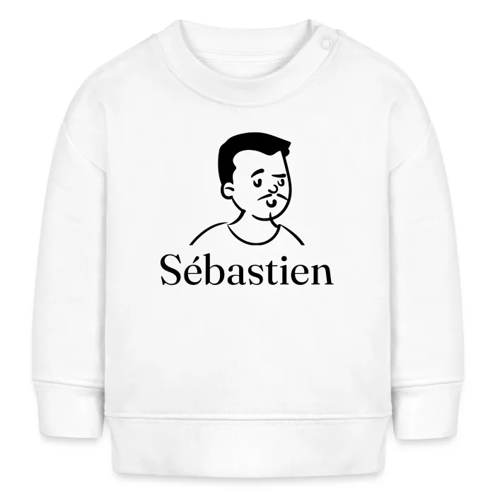 Sweat bébé personnalisé au prénom Sébastien