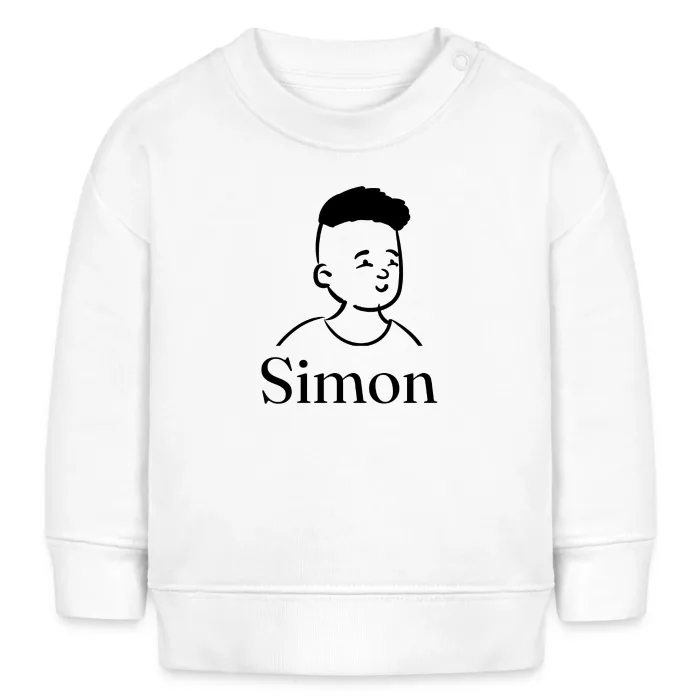 Sweat bébé personnalisé au prénom Simon