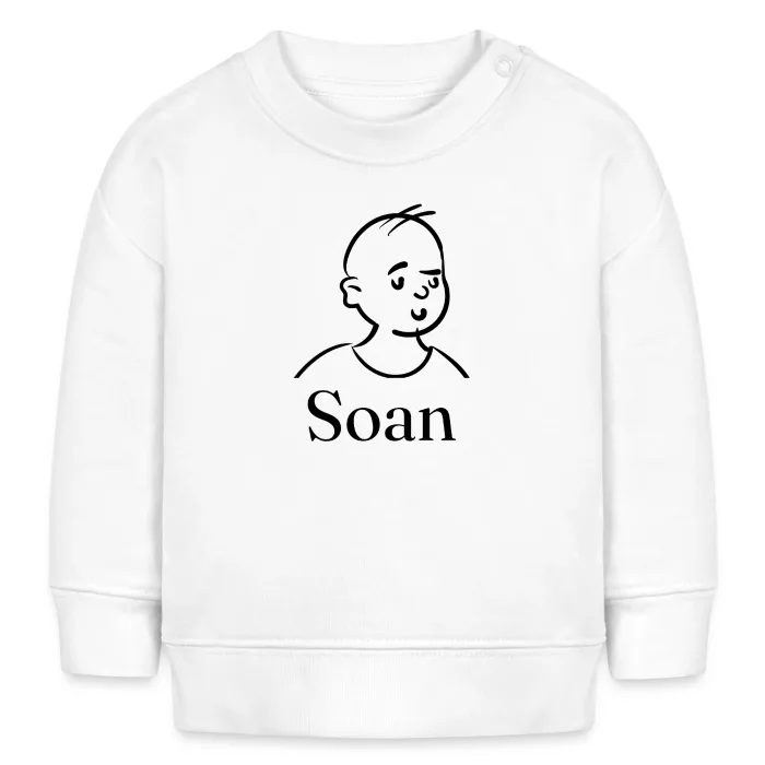 Sweat bébé personnalisé au prénom Soan