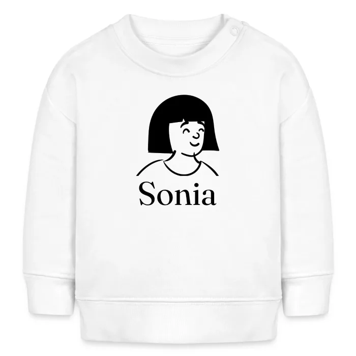 Sweat bébé personnalisé au prénom Sonia