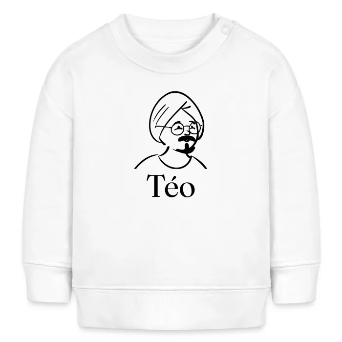 Sweat bébé personnalisé au prénom Téo