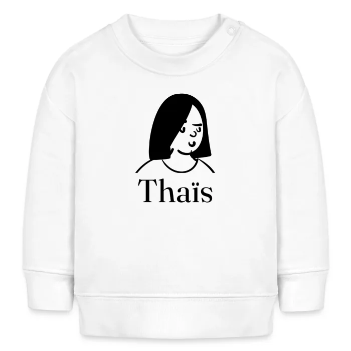 Sweat bébé personnalisé au prénom Thaïs