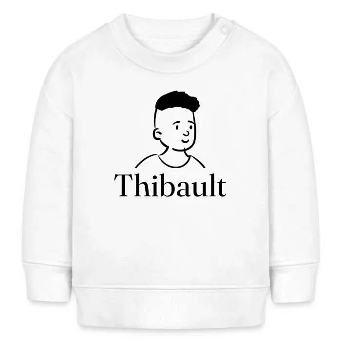 Sweat bébé personnalisé au prénom Thibault