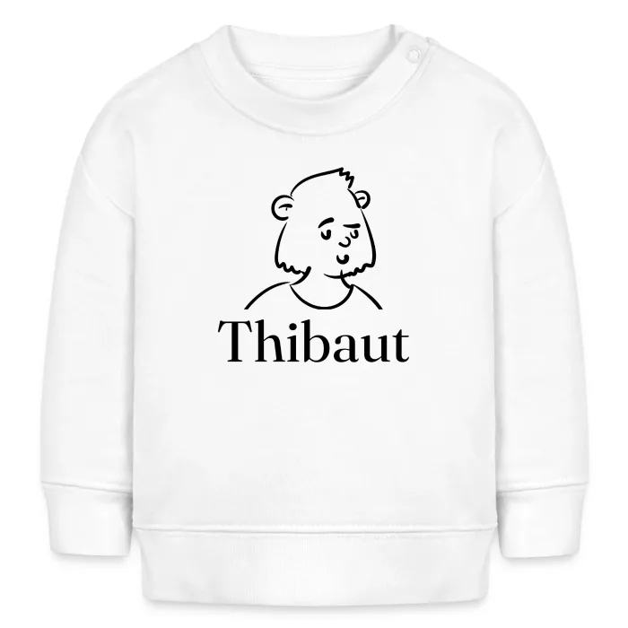 Sweat bébé personnalisé au prénom Thibaut