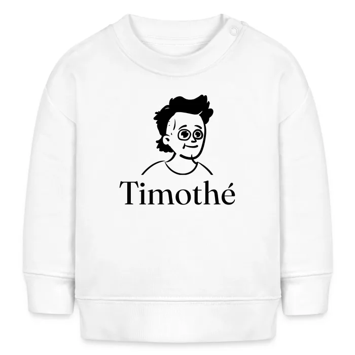 Sweat bébé personnalisé au prénom Timothé
