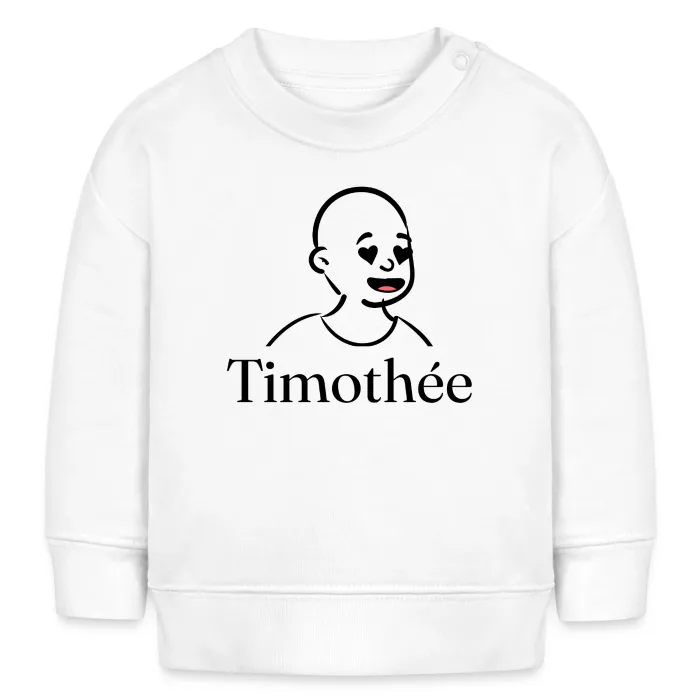 Sweat bébé personnalisé au prénom Timothée