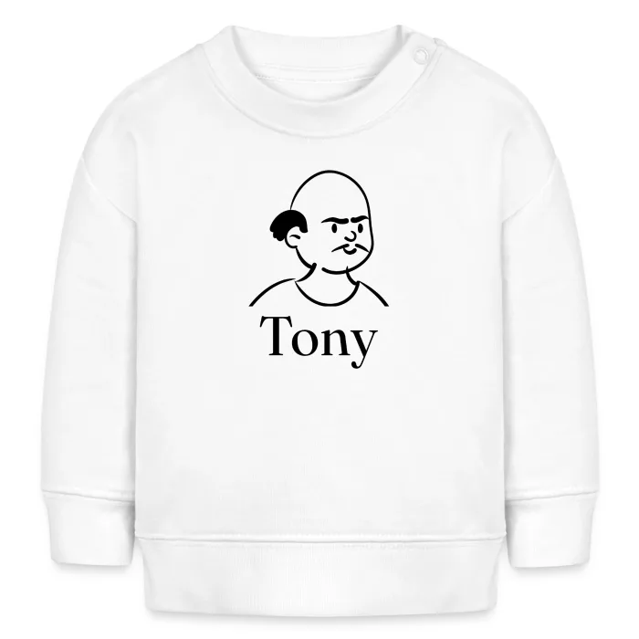 Sweat bébé personnalisé au prénom Tony