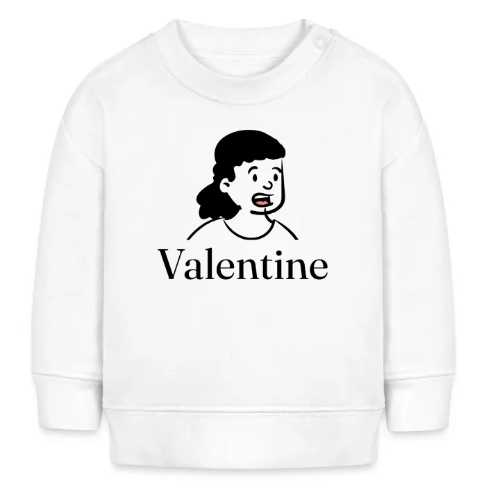 Sweat bébé personnalisé au prénom Valentine