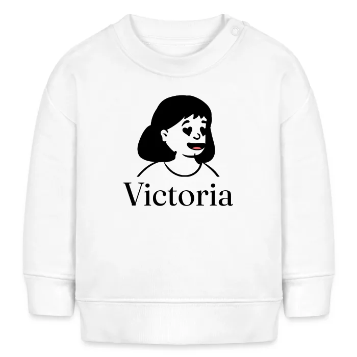 Sweat bébé personnalisé au prénom Victoria