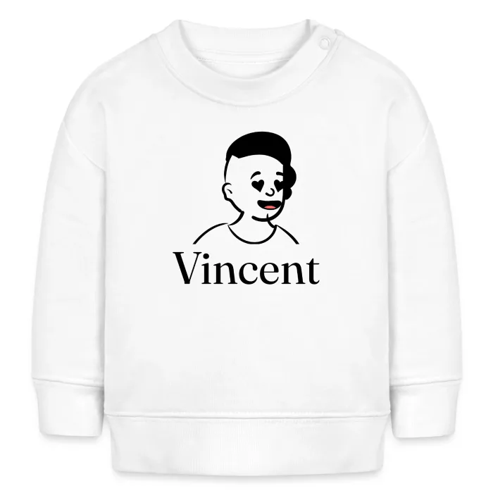 Sweat bébé personnalisé au prénom Vincent