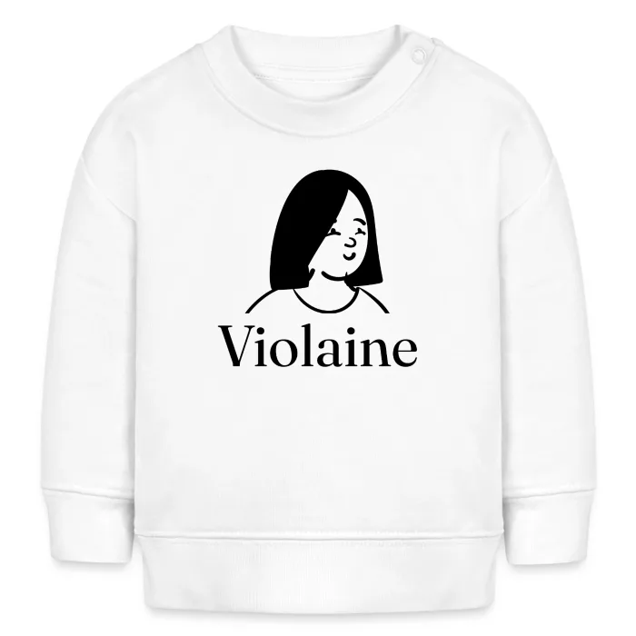 Sweat bébé personnalisé au prénom Violaine