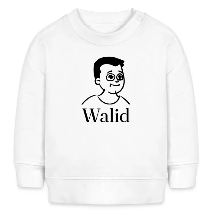 Sweat bébé personnalisé au prénom Walid