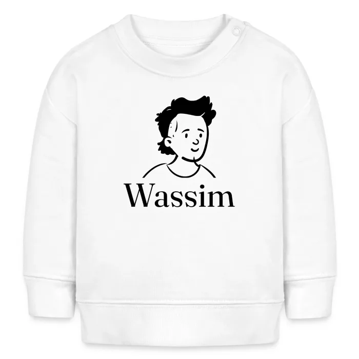 Sweat bébé personnalisé au prénom Wassim