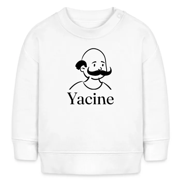 Sweat bébé personnalisé au prénom Yacine
