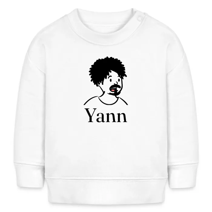 Sweat bébé personnalisé au prénom Yann