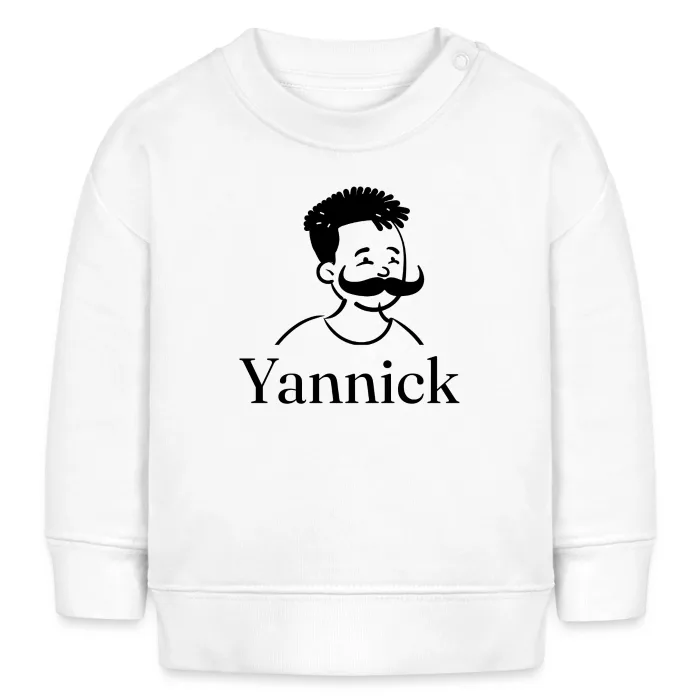 Sweat bébé personnalisé au prénom Yannick