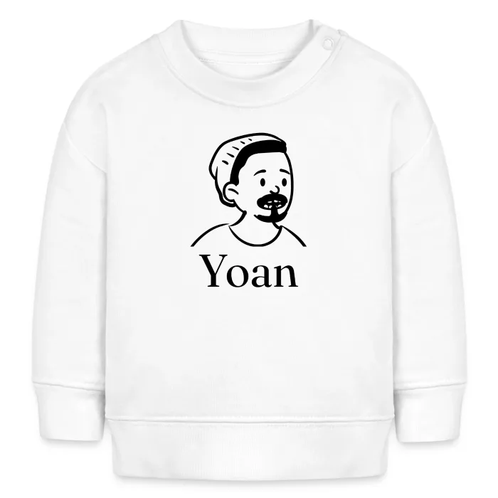 Sweat bébé personnalisé au prénom Yoan