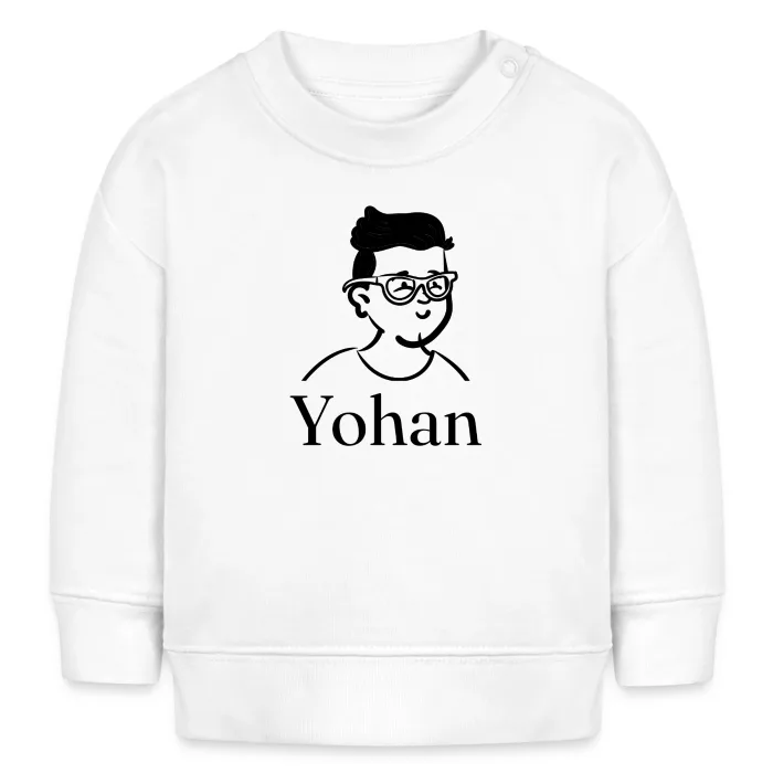 Sweat bébé personnalisé au prénom Yohan
