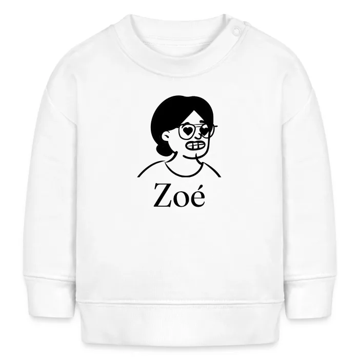 Sweat bébé personnalisé au prénom Zoé