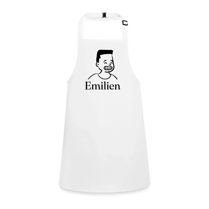 Tablier enfant personnalisé au prénom Emilien