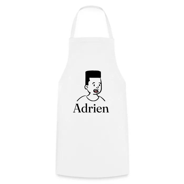 Tablier de cuisine personnalisé au prénom Adrien