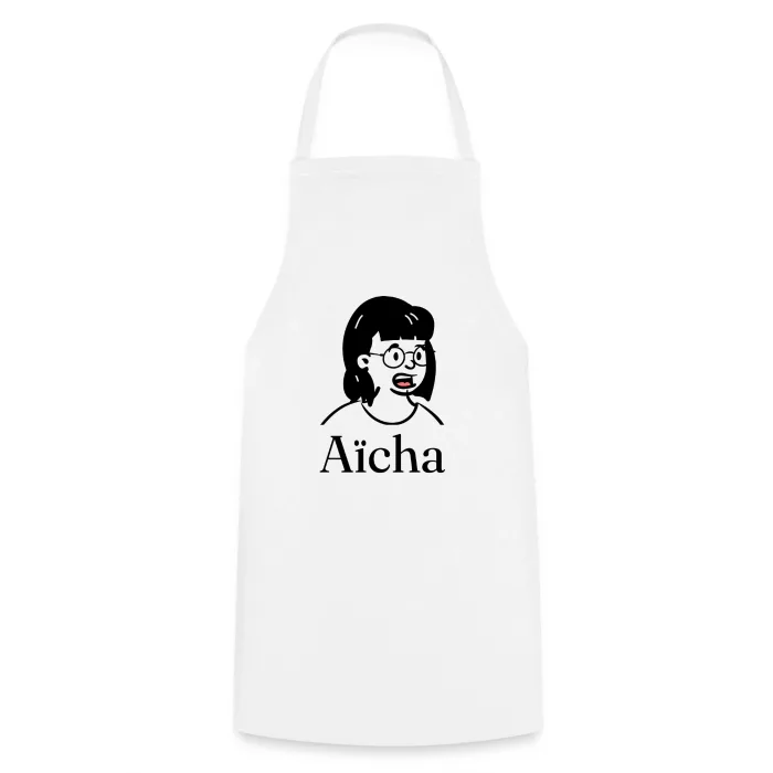 Tablier de cuisine personnalisé au prénom Aïcha